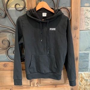 PINK Victoria’s Secret Black Pullover Hoodie Black Sz Medium